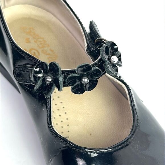 Spring Flowers By Gallucci Italy Black Mary Jane Patent Leather Shoes sz 25 US 8 - Picture 8 of 12